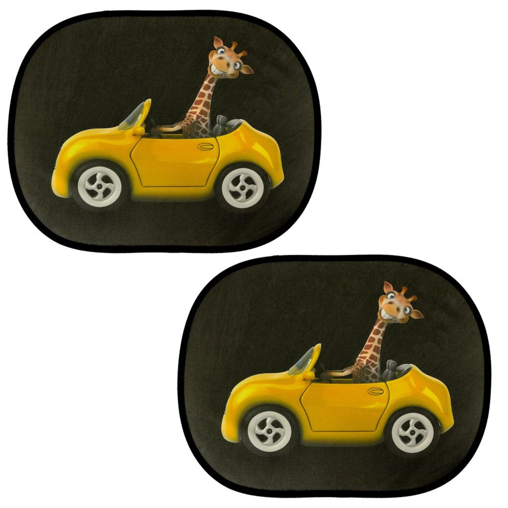 Statisch gordijn zonnescherm autoraamhoes giraffe Productafbeelding 