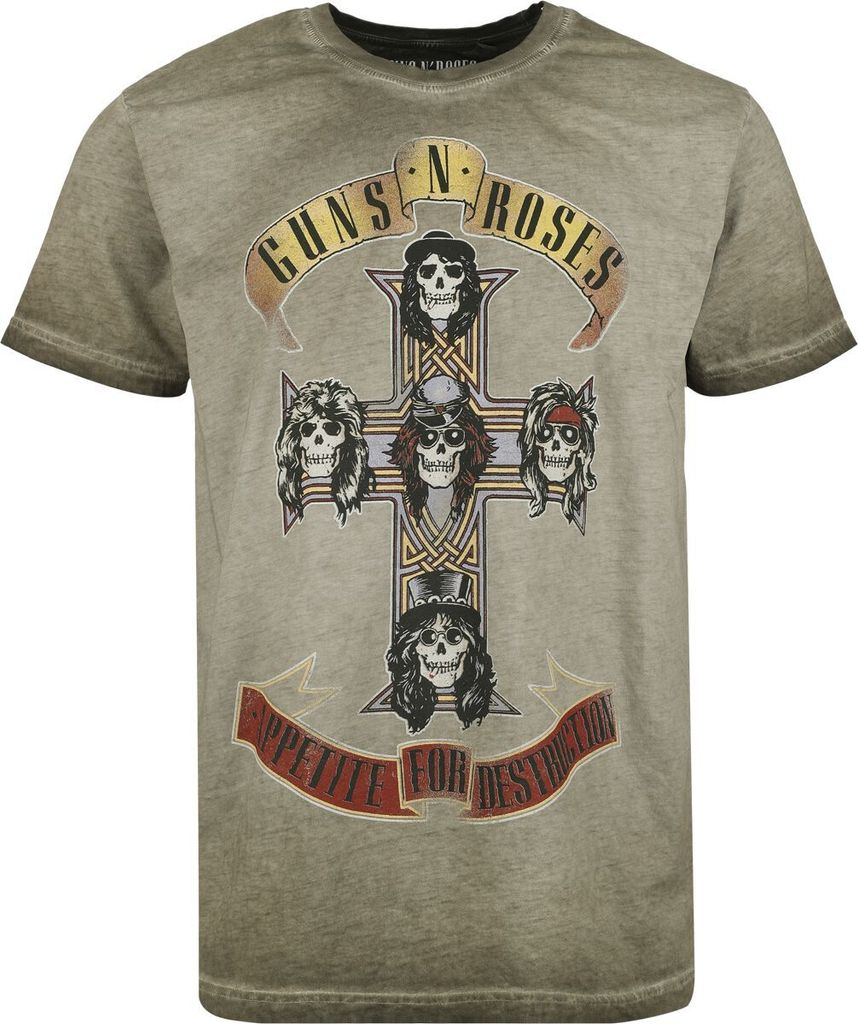 Guns N' Roses T-Shirt Herren Appetite Cross grün XL
