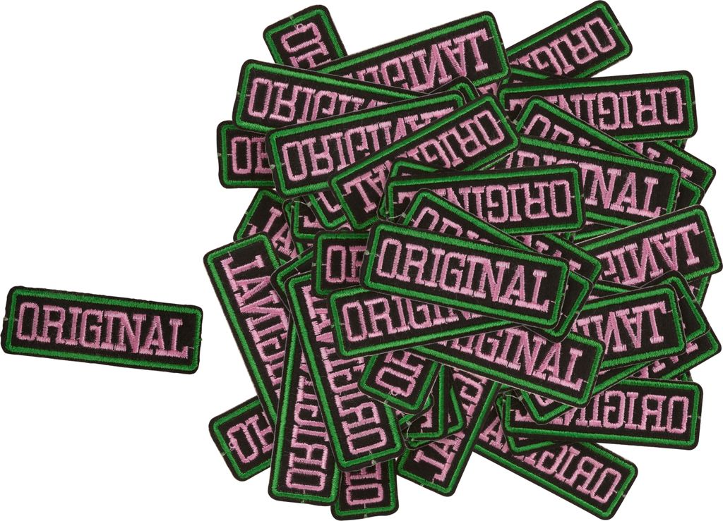 VBS XXL Bügelapplikationen Original 50 Stk 22x60 mm Aufnäher Patch Set