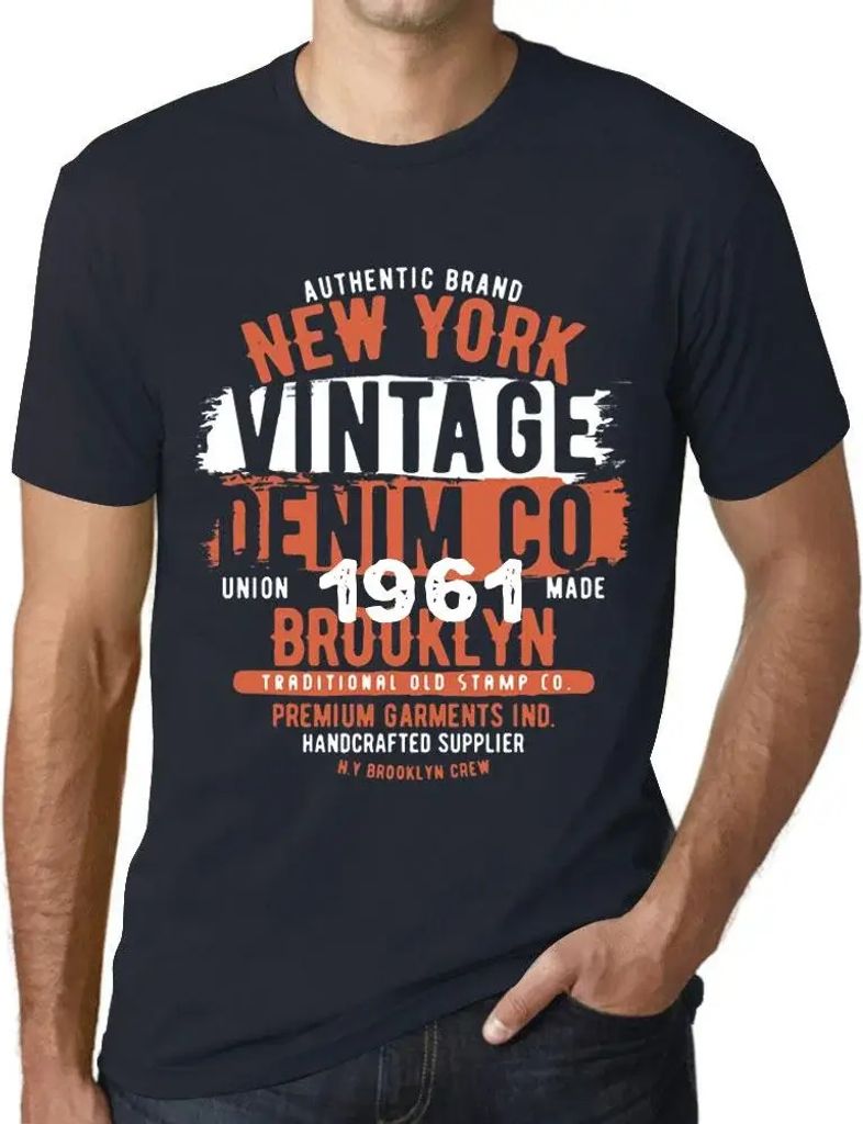 Herren Grafik T-Shirt New York aus dem Jahr 1961 – New York 1961 – Geschenk 63. Geburtstag Jahrestag 63 Jahre Jubiläum 63 Jährige Mann