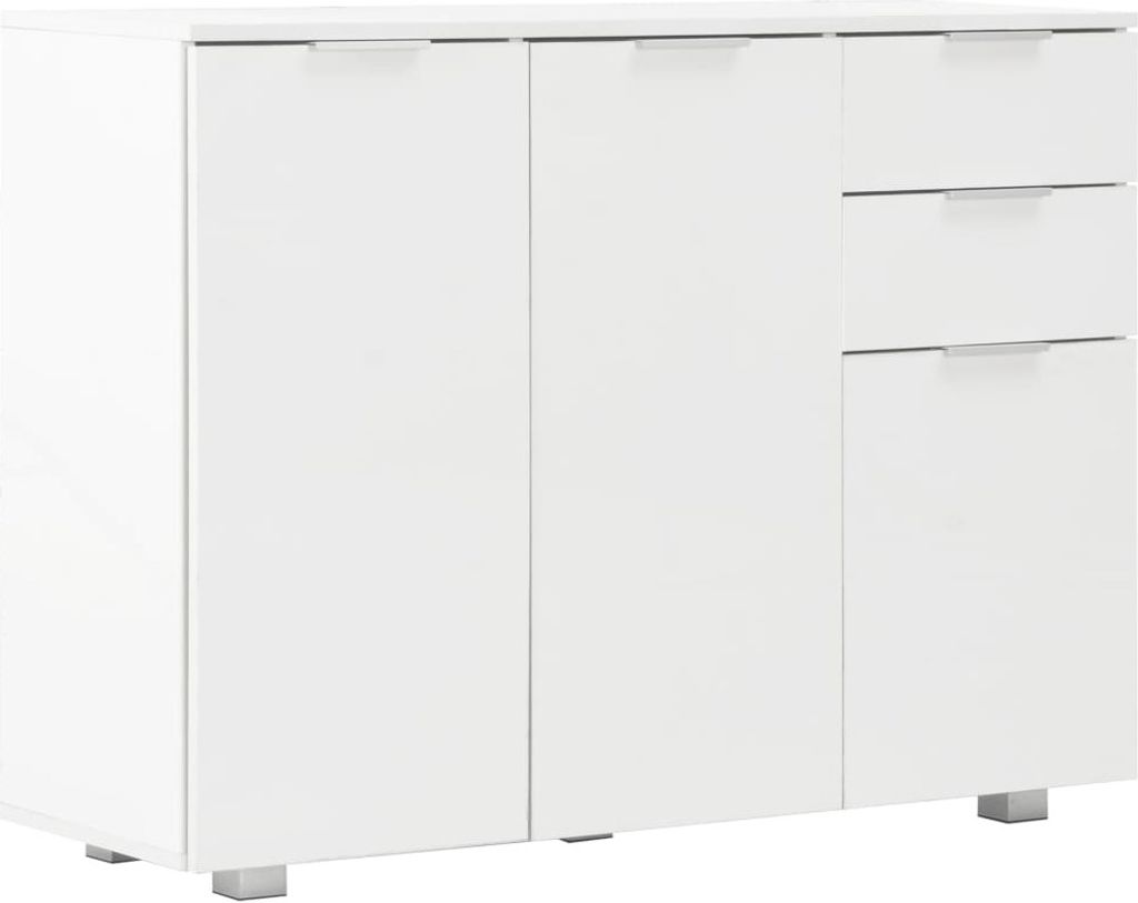 vidaXL Kredens biały wysoki połysk 107 x 35 x 76 cm Zdjęcie produktu 1