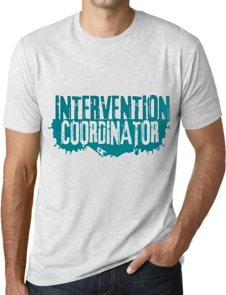Herren Grafik T-Shirt Koordinator der Intervention – Intervention Coordinator – Öko-Verantwortlich Vintage Jahrgang Kurzarm Lustige Druck Gebu...