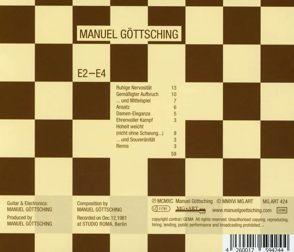 Album E2-E4 Manuel Gottsching CD Audio Musique Ambient et Techno