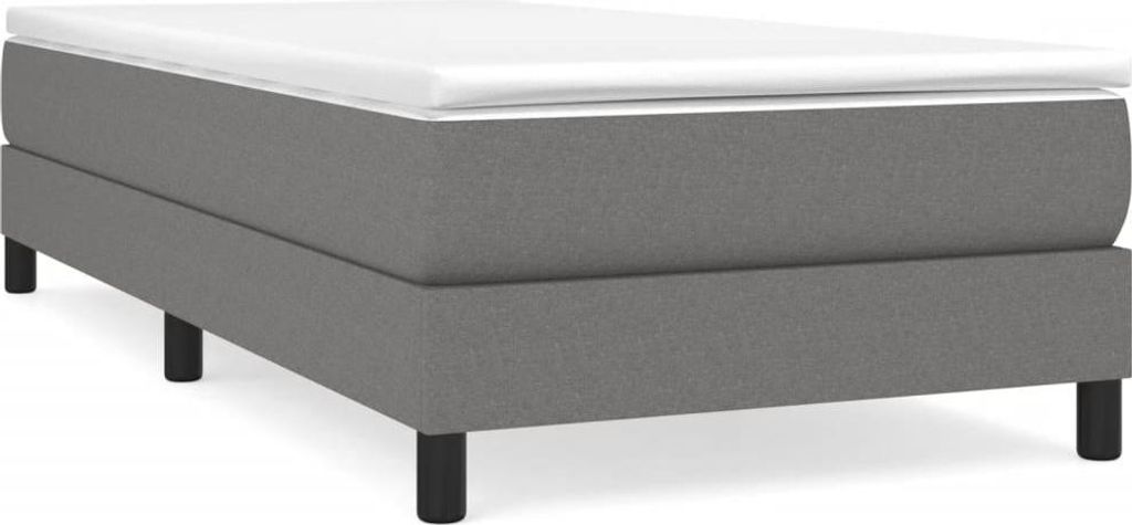 vidaXL Box spring bed frame dark grey 90x200 cm fabric Obrázek produktu 