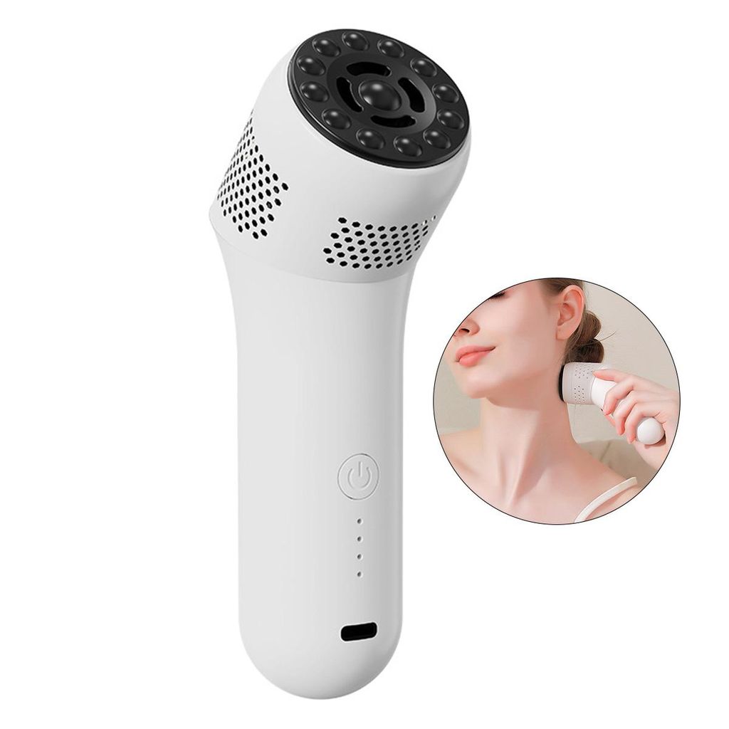 Heißstein-Massagegerät Set, Gua Sha und Moxibustion-Werkzeug, Bianstein-Massager,3-stufige Vibrationsregelung, drehbares Design für Muskelentspa...