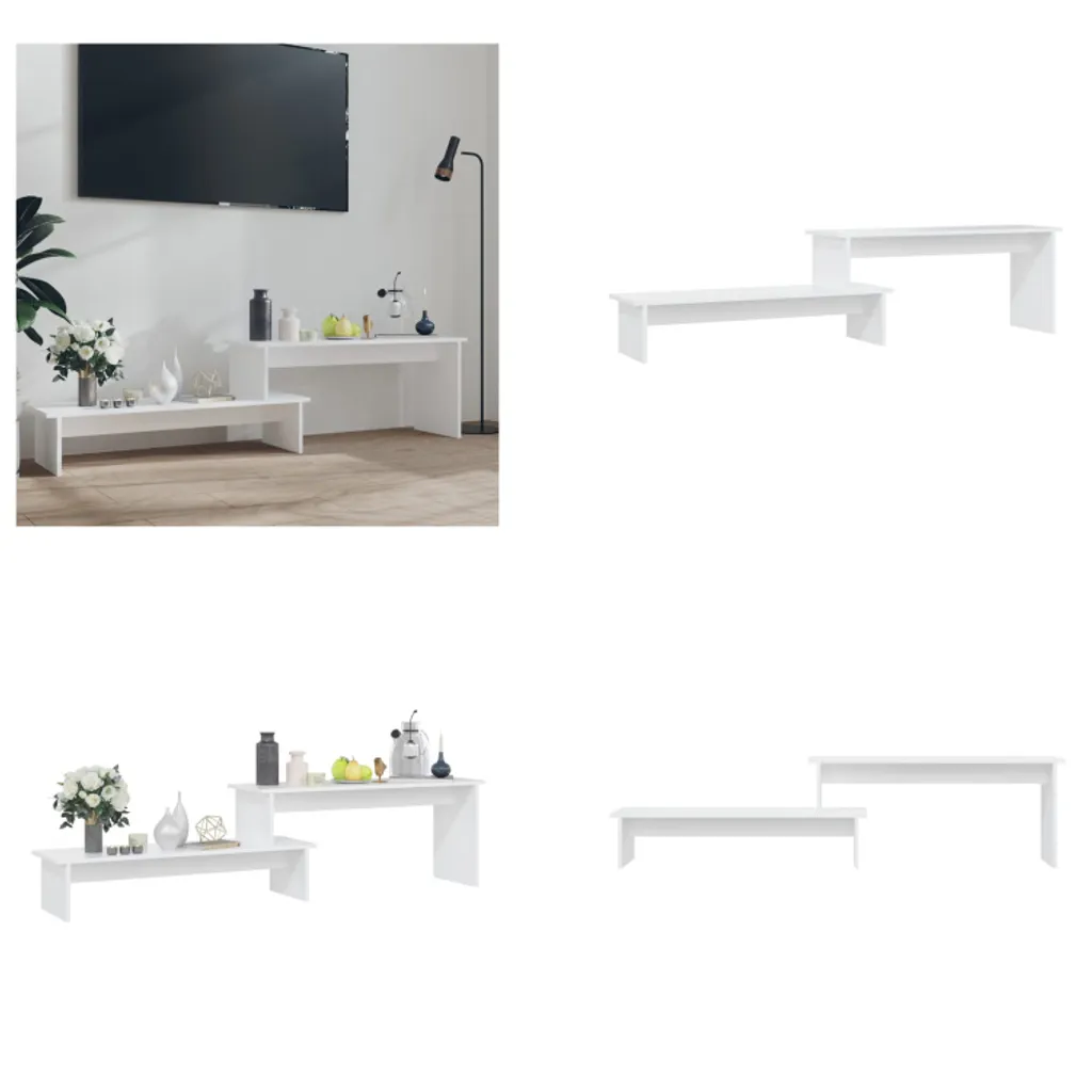 vidaXL Mobile Porta TV Bianco 180x30x43 cm - Design in Legno Moderno