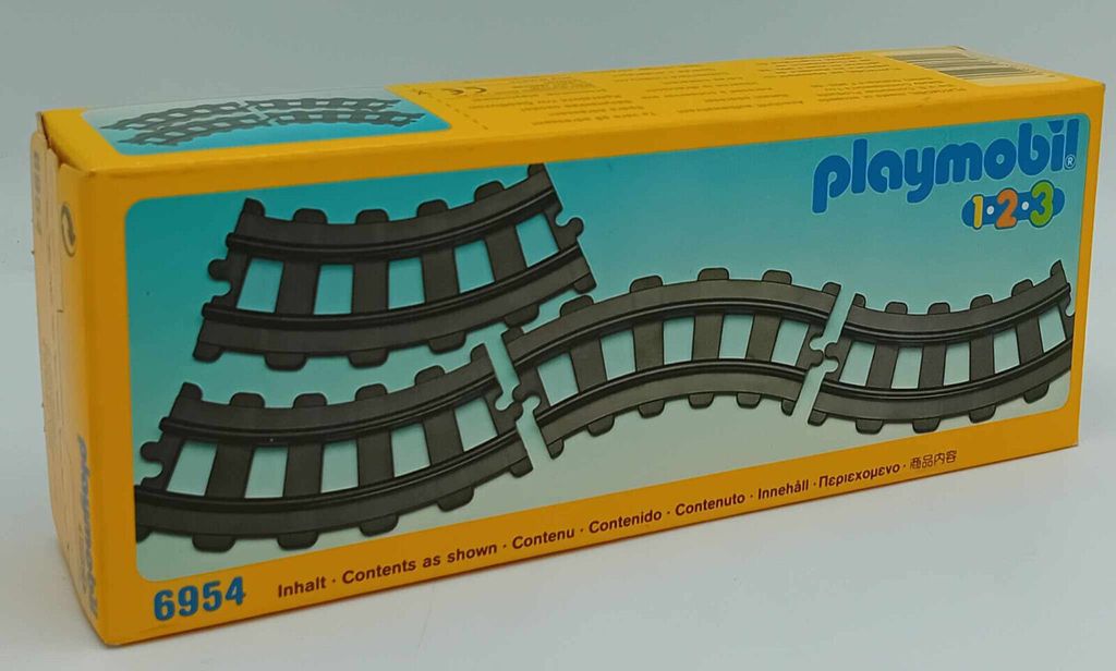 PLAYMOBIL 6954 4 Stück Gleise Schienen gebogen für Eisenbahn Zug 1.2.3