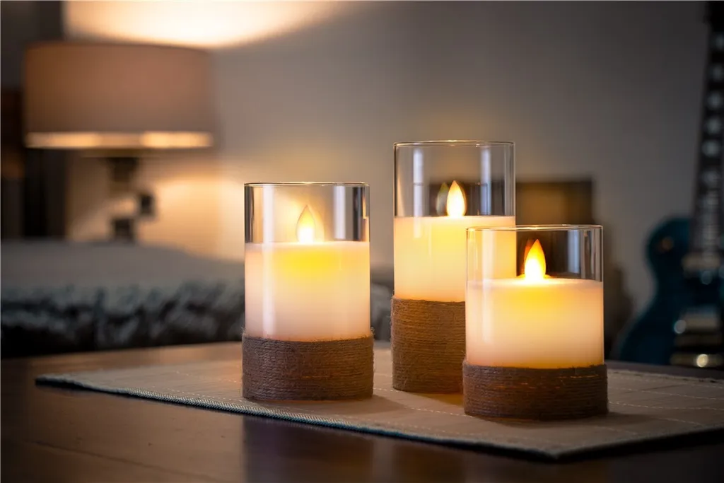 Goobay 77773: 3 Candele LED Vetro e Vera Cera - Risparmio e Durata - 6