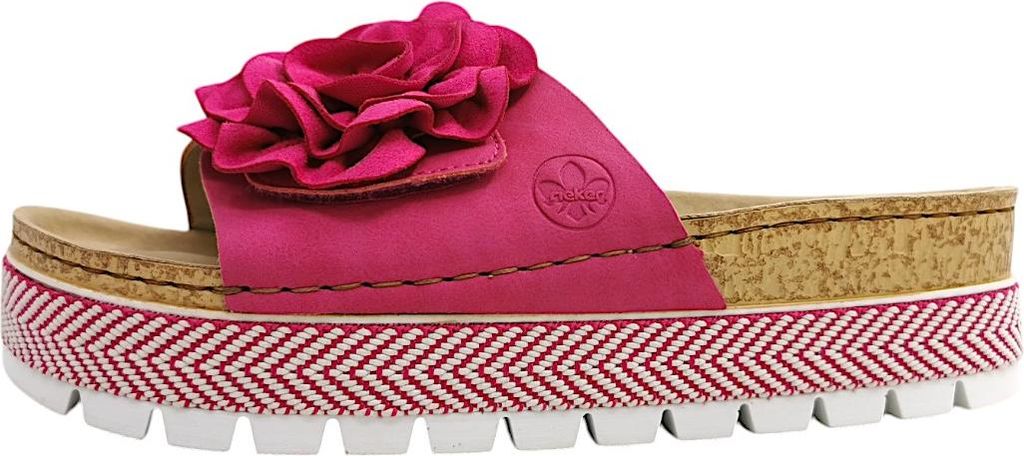 Rieker  Damenschuhe Pantoletten Bequem Rosa Freizeit Productafbeelding 
