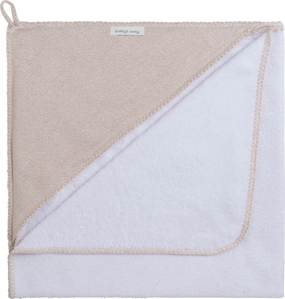 Baby's Only Kapuzenbadetuch Sparkle - Gold-Elfenbein Melee - 75x85 cm