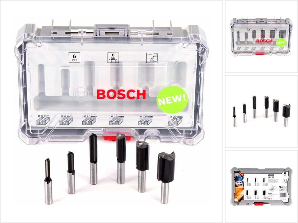 BOSCH Standard for Wood 6dílná sada drážkovacích fréz Obrázek produktu 