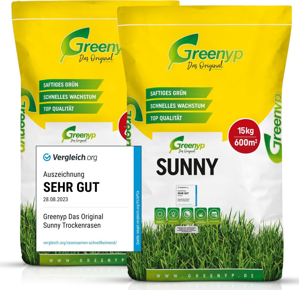 Greenyp® Sunny I Gazon sec résistant à la sécheresse I 30kg Image du produit 