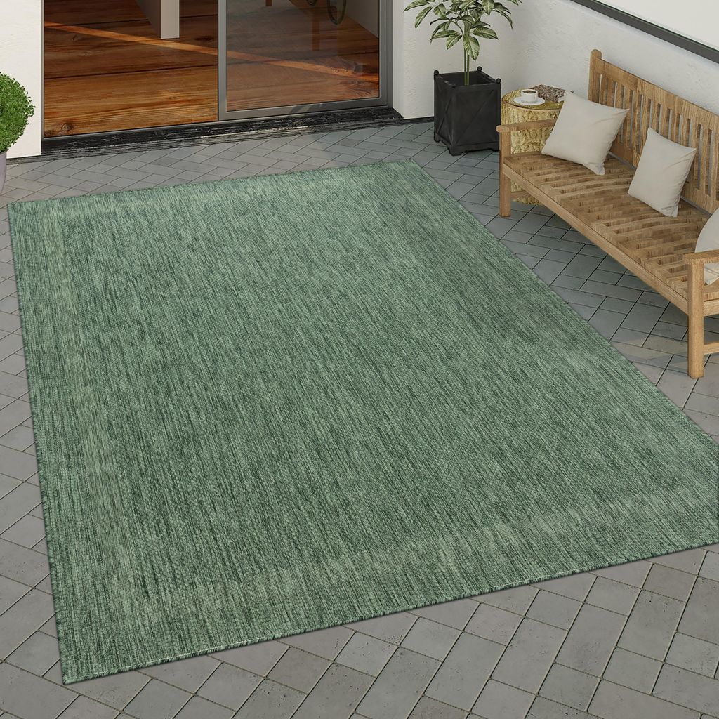 Tappeto da esterno Tessuto piatto effetto sisal con bordino Immagine del prodotto 