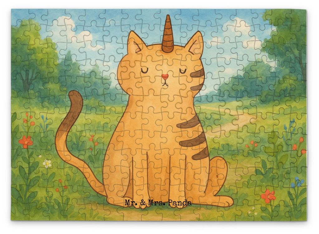 Mr. & Mrs. Panda Puzzle Einhorn Katze Design 192 Teile - Weiß - Geschenk, Glitzer, Legespiel, Unicorn, Regenbogen, 1500, 2000, Mieze, 500, Puzzles...