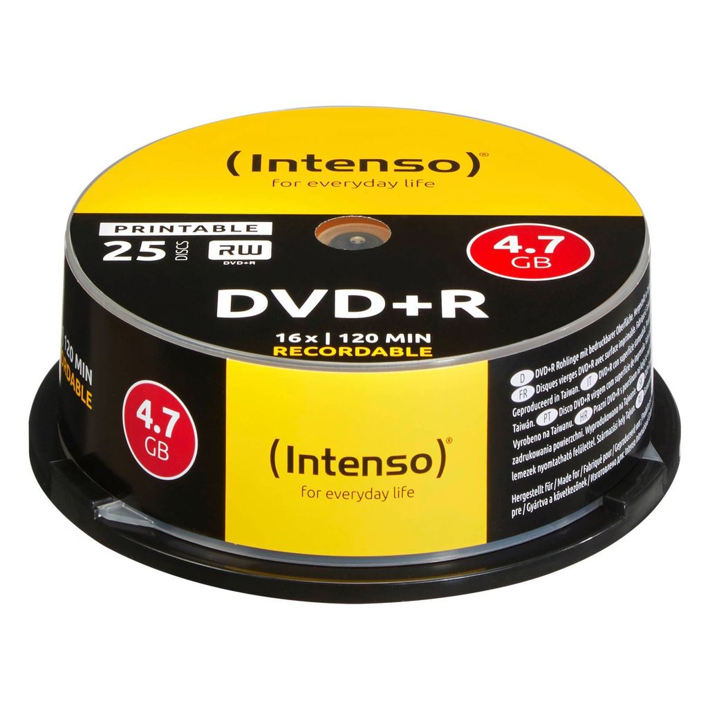 Intenso 4811154 1x25 Intenso DVD+R 4,7GB 16x Speed Cakebox Obrázok produktu 
