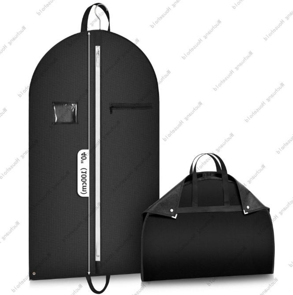 INF Premium-Kleidersack, atmungsaktive Kleiderschutzhülle für die Aufbewahrung im Schrank Schwarz M