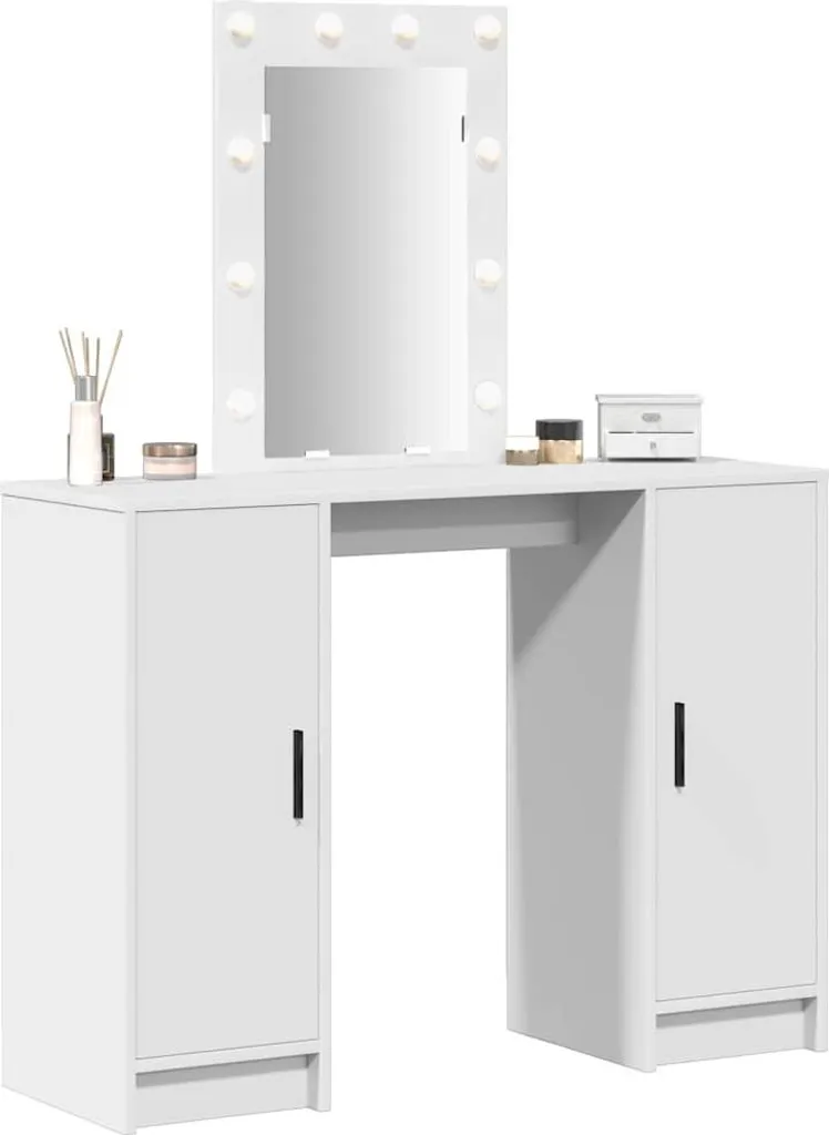 Coiffeuse Gain de Place Blanche vidaXL 102 cm : Organisez votre Maquillage