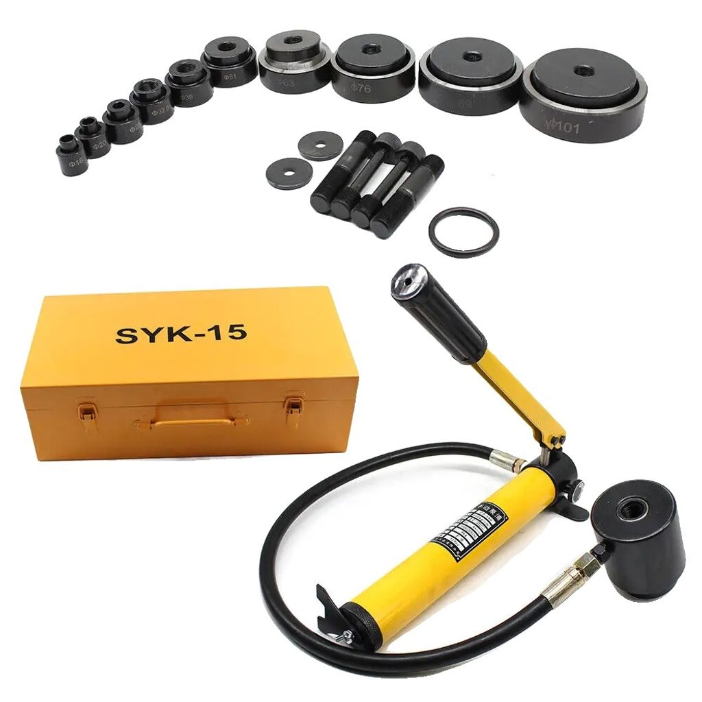 Hydraulická děrovačka, kapacita 15 tun, více velikostí Obrázek produktu 