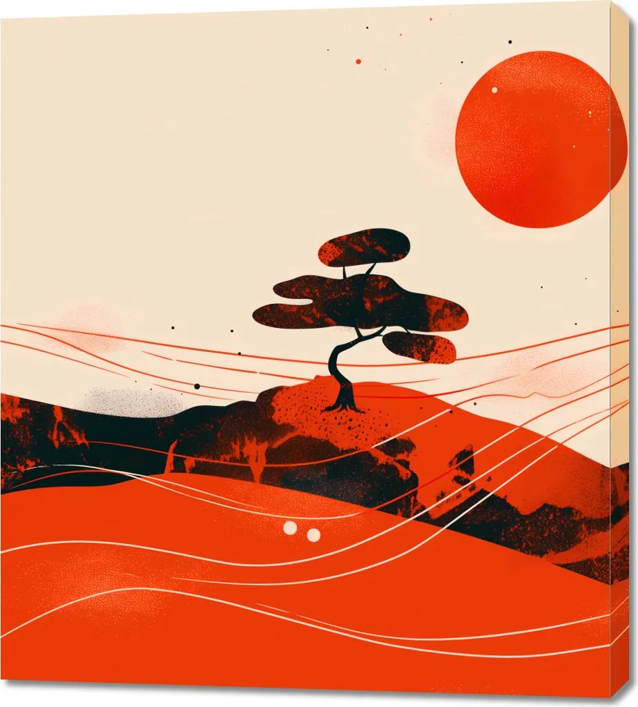 Quadro 90x100 Paesaggi Desertici Rossi - Tela Canvas per Arredo Moderno