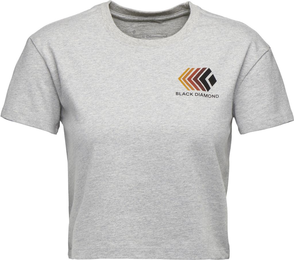 Faded Crop Ss Tee, Damen, Nickel Heather, S - Black Diamond