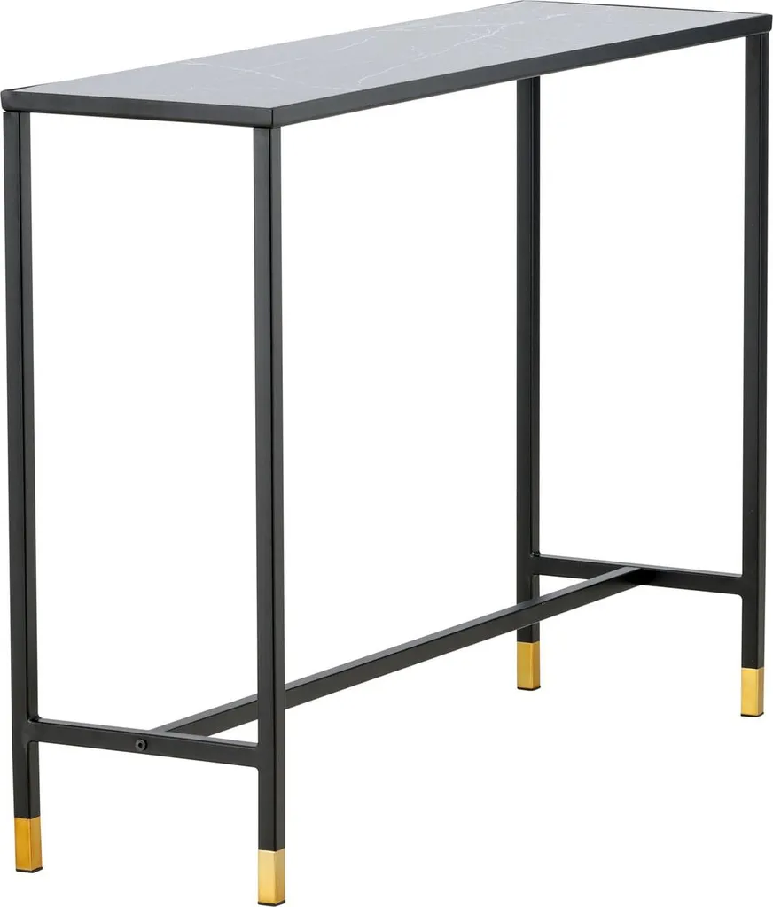 Petite console marbre noir Dipp 30x100 cm pour entrée étroite - 9
