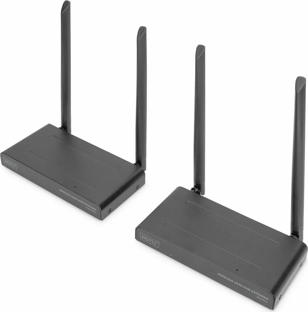 DIGITUS Transmetteur HDMI Sans Fil Longue Portée 200m avec Fonction KVM