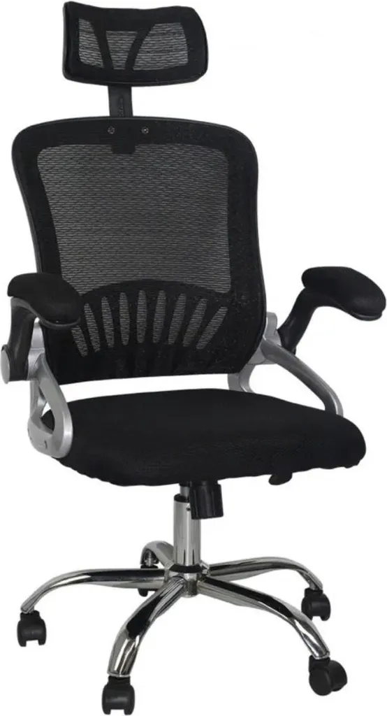 Siège de bureau ergonomique grand confort en lin noir pour ordi