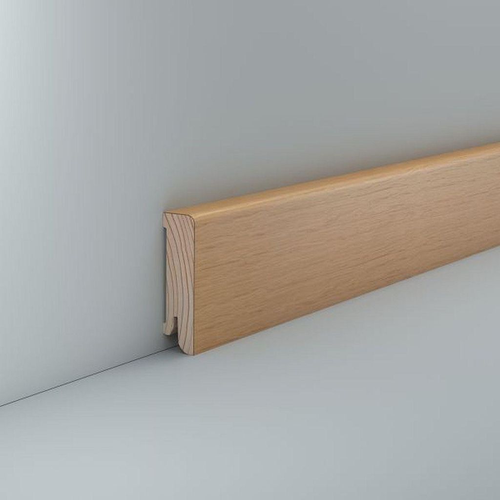 Sockelleiste Fußleiste 16 x 60 Echtholzfurnier Eiche unbehandelt