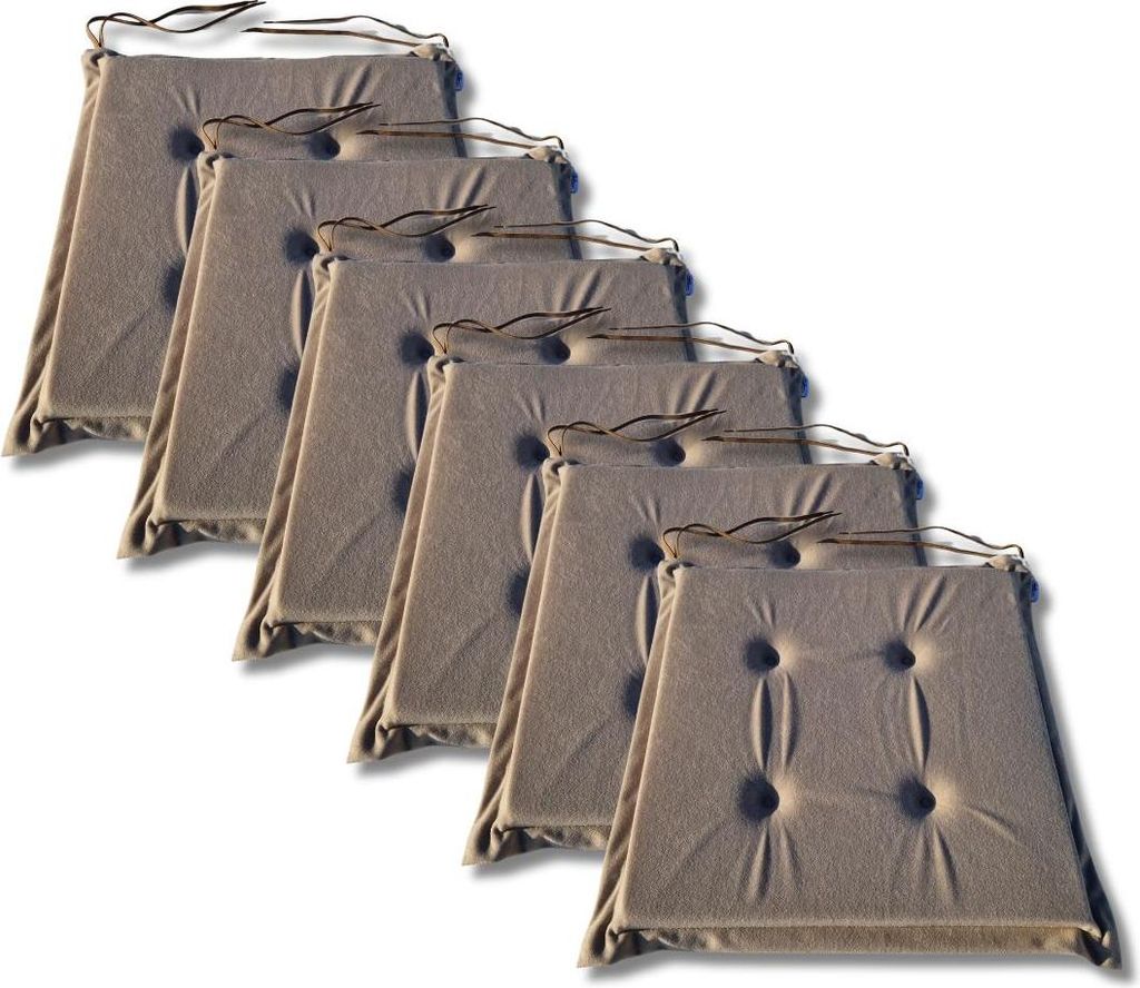 Sada 6 ks polštářů na židli 40x40x3 cm vzor 1009 - pohodlné Obrázek produktu 