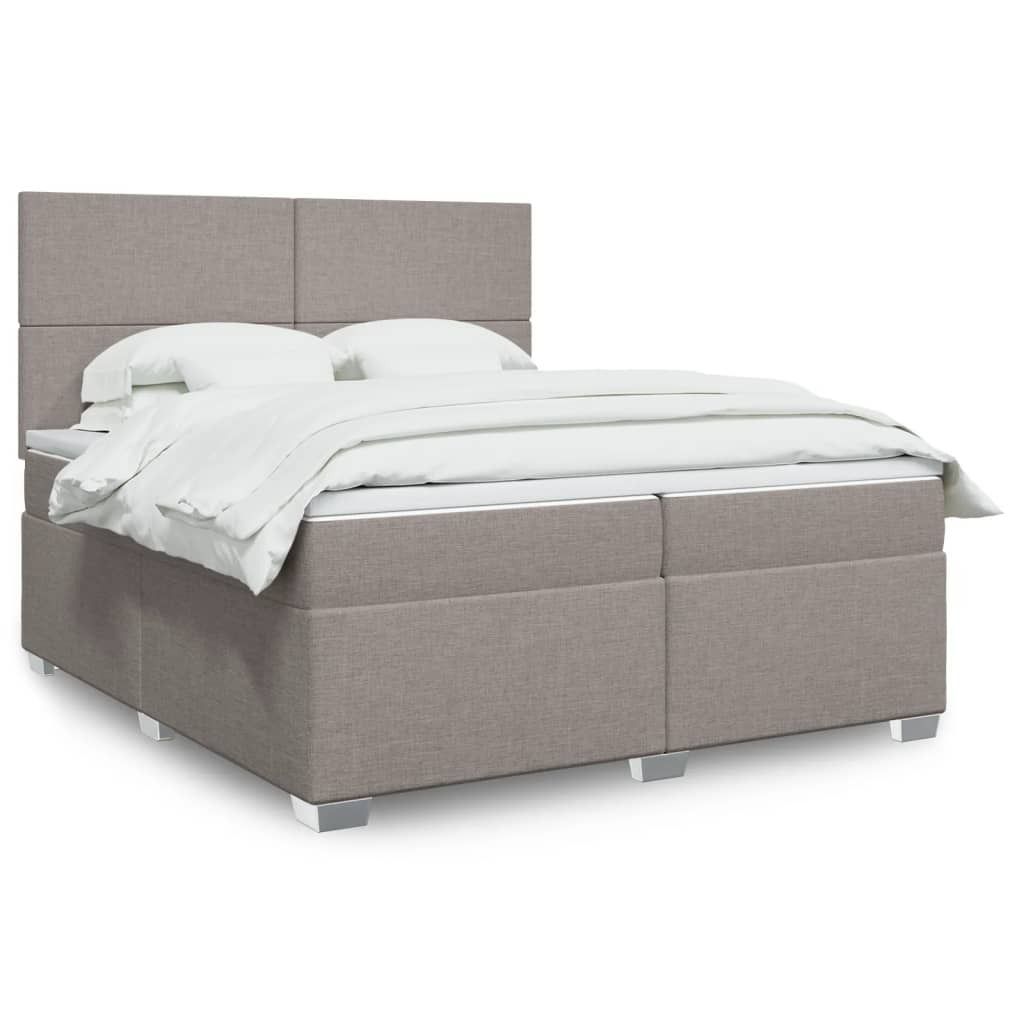Maison Exclusive - Boxspringbett mit Matratze Taupe 200x200 cm Stoff