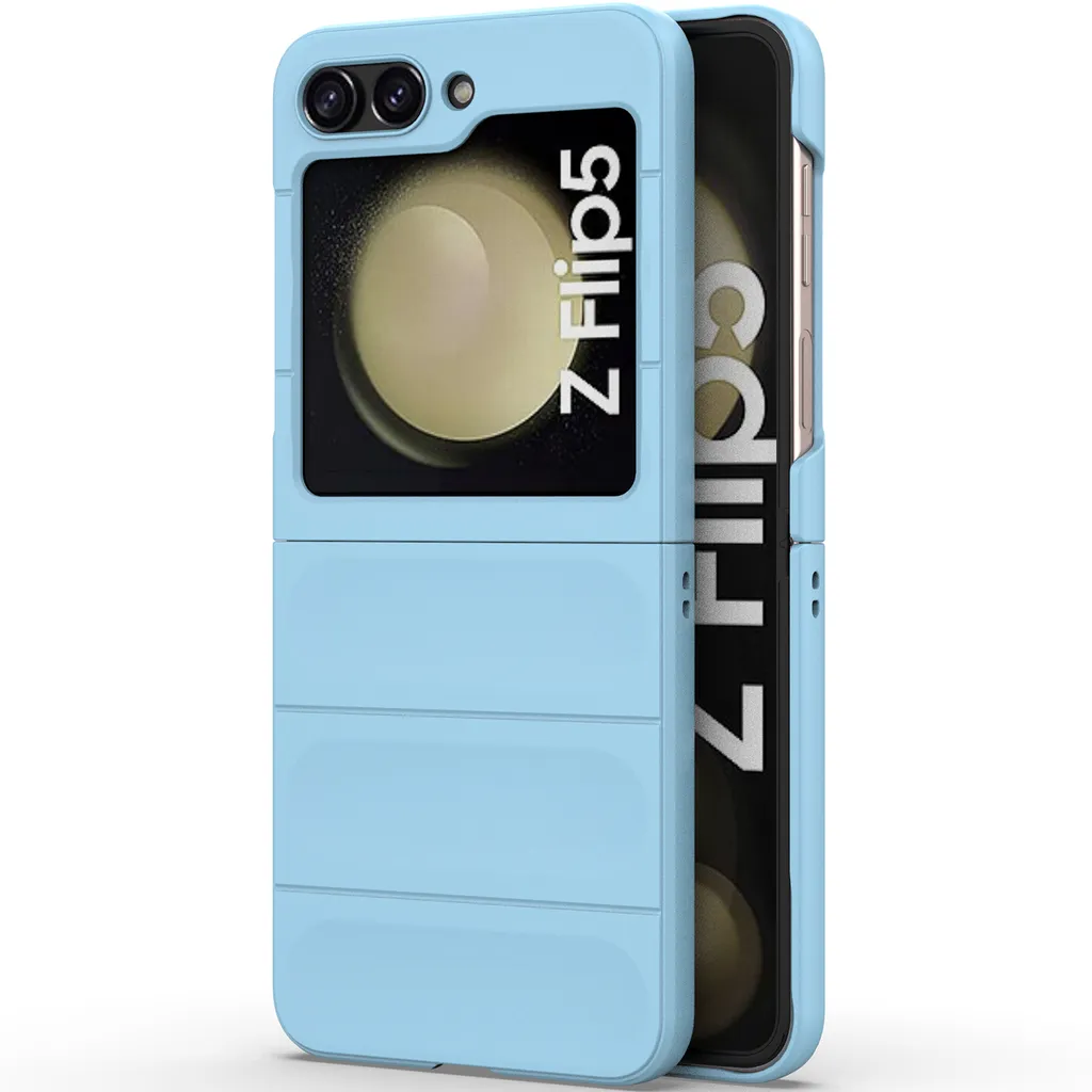 Custodia Samsung Z Flip 5 Blu Opaca Rigida - Esperienza d'uso Reale - 4