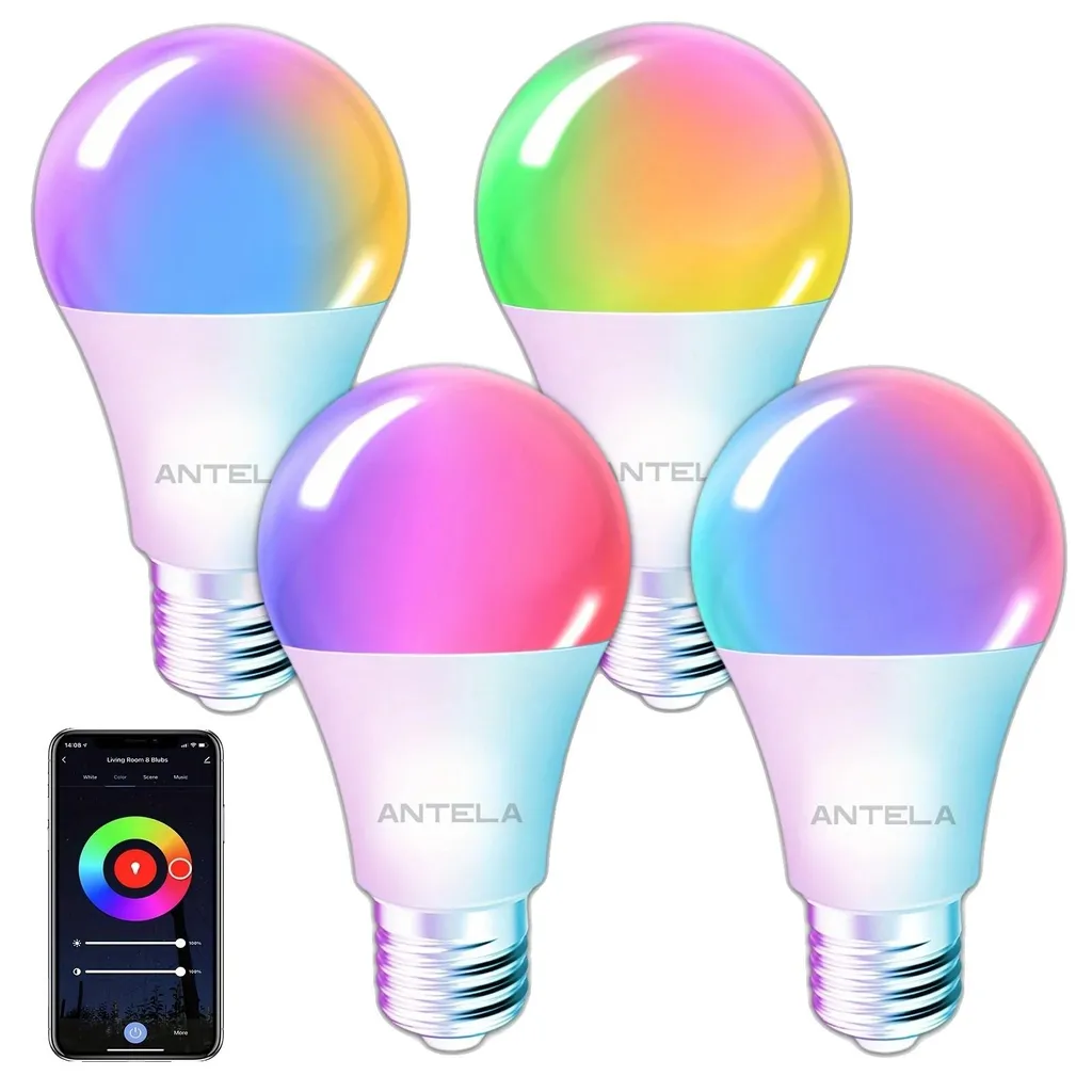Pack 4 Ampoules WiFi 9W pour créer des ambiances lumineuses programmables