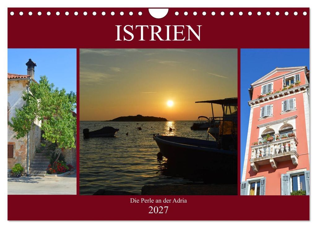 Istrien - Die Perle an der Adria (Wandkalender 2027 DIN A4 quer), CALVENDO Monatskalender