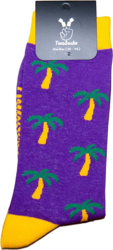 TwoSocks lustige Socken - Palmen Socken, Motivsocken für Damen & Herren Baumwolle Einheitsgröße