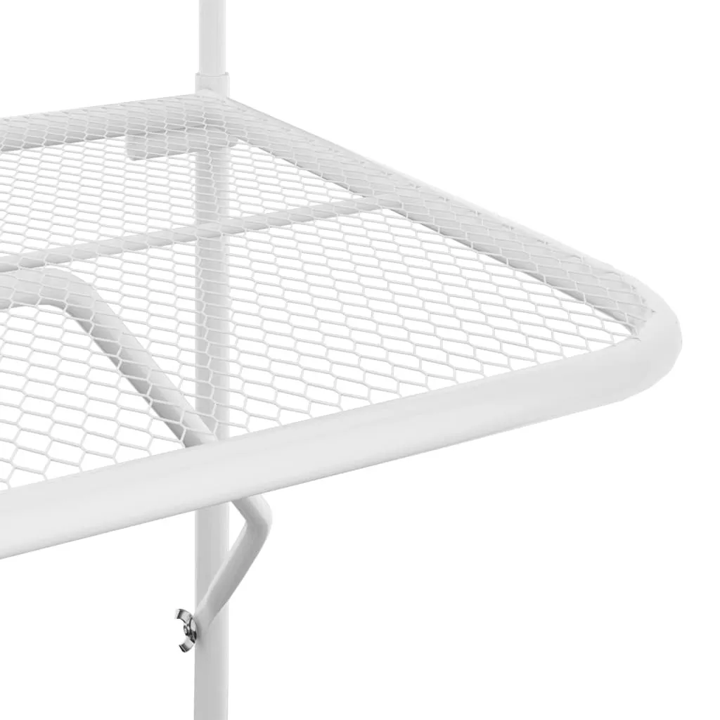 Pratico tavolo da balcone bianco 60x40 cm in acciaio - Tavoli da giardino ,mobili di design 8784353 1parcel - 6