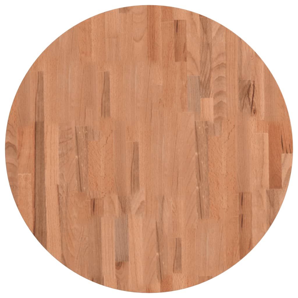 vidaXL Tischplatte Ø70x1,5 cm Rund Massivholz Buche Produktbild 