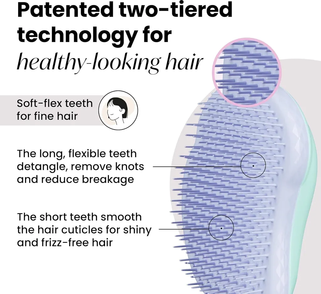Spazzola Tangle Teezer Viola Menta: Mai Più Lacrime con i Capelli Sottili - 16