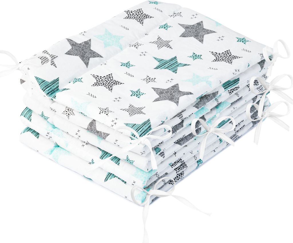 Amilian Bettumrandung Babybett Baby Kinder Nestchen Kantenschutz Bettnestchen Kopfumrandung für Laufstall Bettausstattung Bettschlange 360 cm