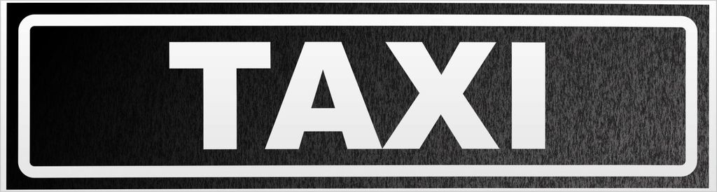 Kiwistar Taxi invertiert Magnetschild Schild magnetisch - 30cm Schwarz - reflektierend - Magnetfolie für Auto PKW Kfz