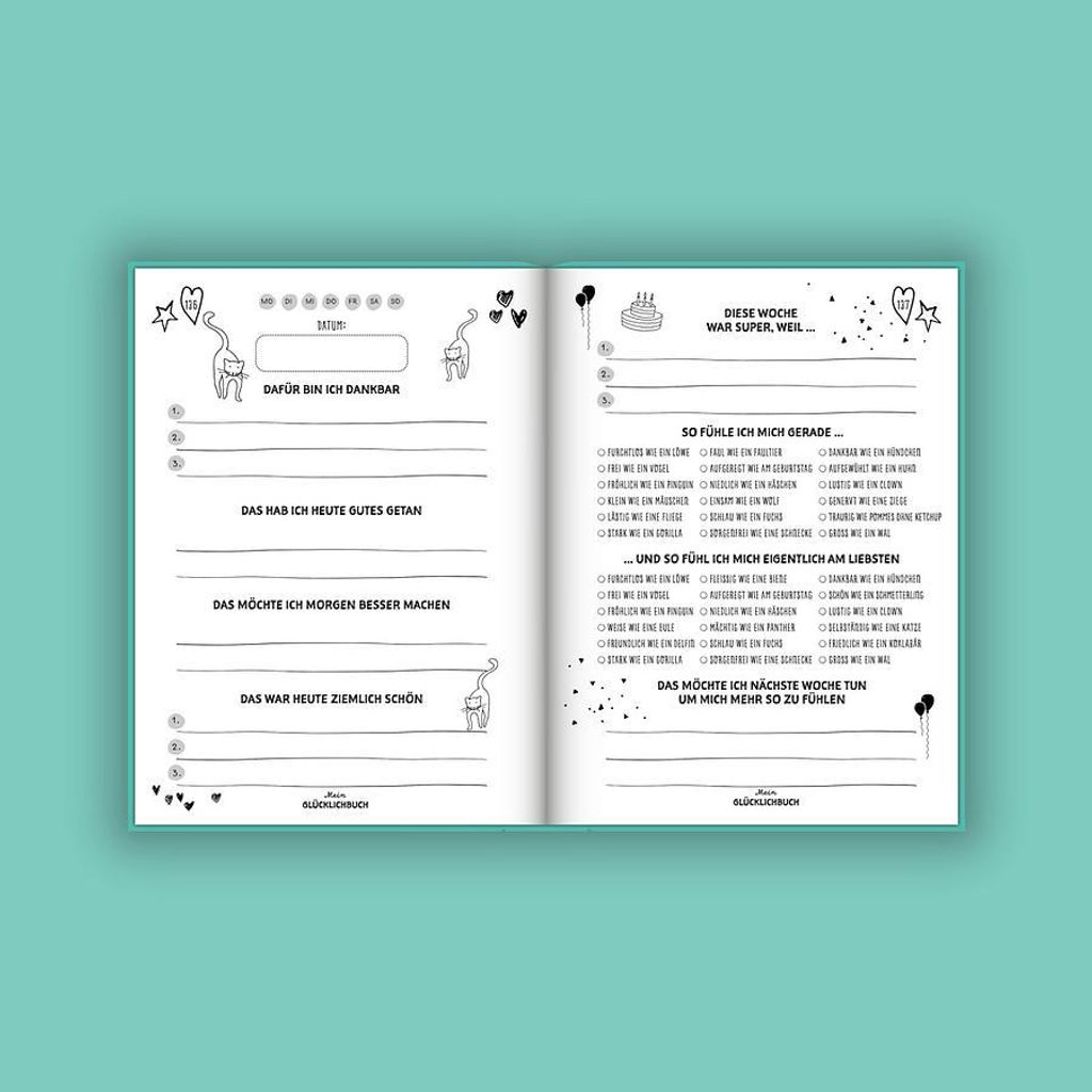 Mein kleines Glücklichbuch | Dankbarkeitstagebuch für Obrázek produktu 