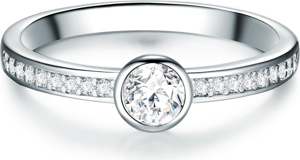 Ring Sterling Silber Zirkonia weiß 60