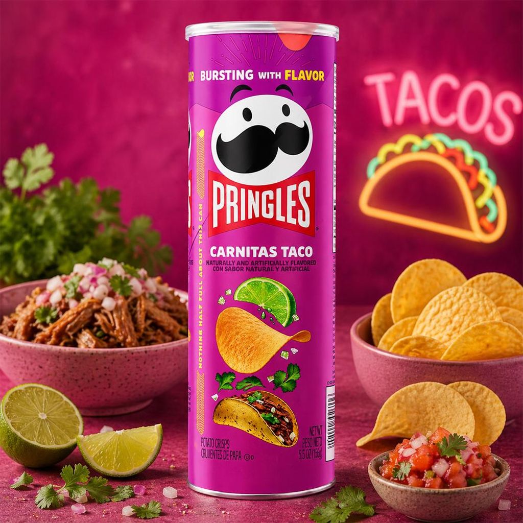 Pringles Carnitas Taco 158 g (USA) Immagine del prodotto 