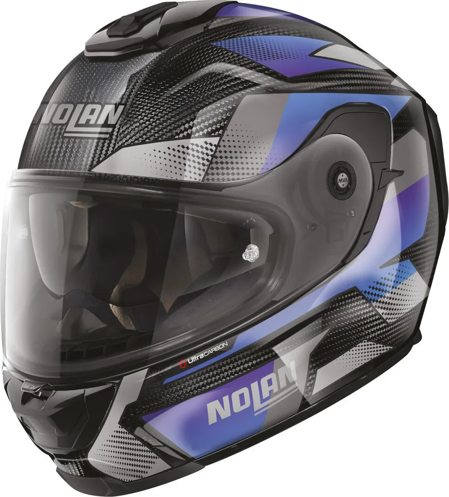 Casque Nolan X-903 Ultra Carbon Highspeed N-Com Noir Gris Bleu S