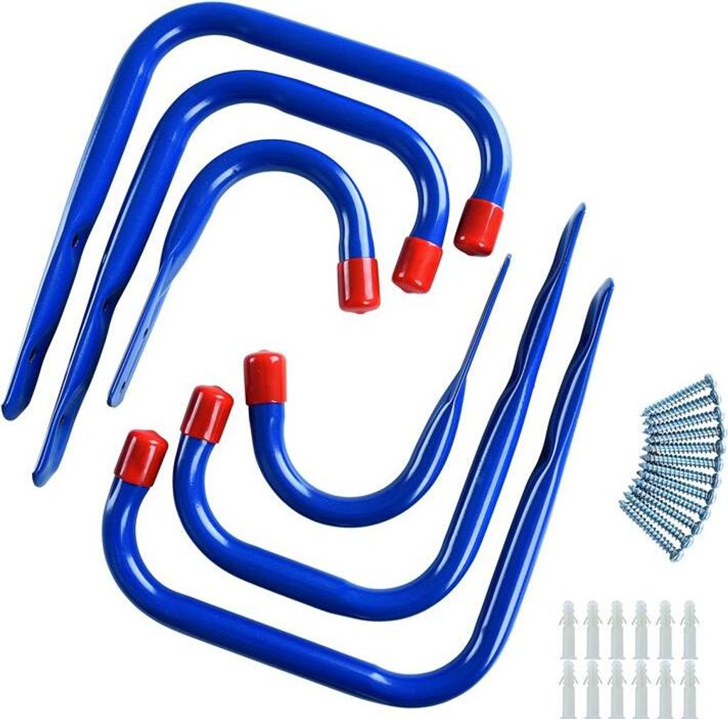 Montagehaken Wandhaken Haken Hakenset Universalhaken 6er Set Blau