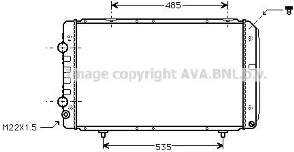 Radiateur PRASCO PE2147 Haute Résistance OE 1301JK Ducato et Boxer