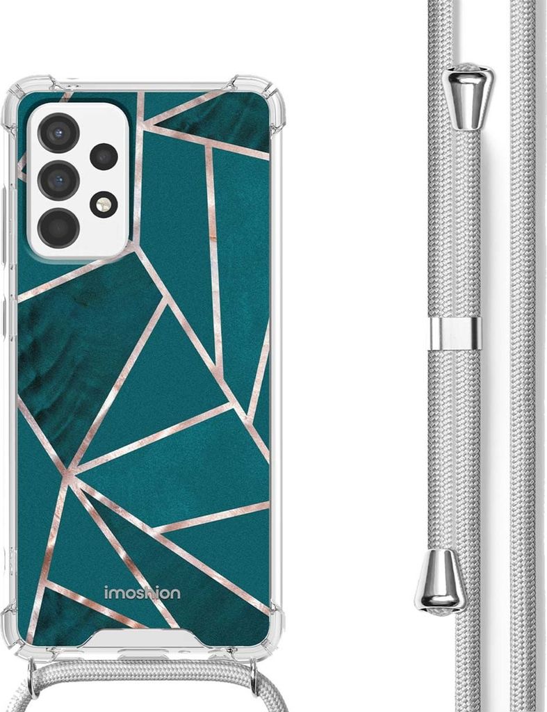 imoshion Design Hülle mit Band Samsung Galaxy A53 - Petrol Green Graphic