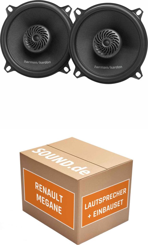 Lautsprecher Boxen Einbaupaket Heck Harman/Kardon FIT5F passend für Renault Mégane I | 280Watt Paar
