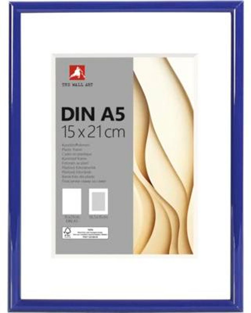 Portraitrahmen Kunststoff blau 15x21 cm (DIN A5) Produktbild 