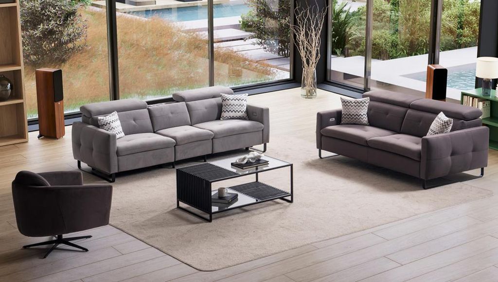 Sofagarnitur 3+2+1 Sitzer Modern Stil Sofas Set Wohnzimmer Sofa Sessel Relax Neu