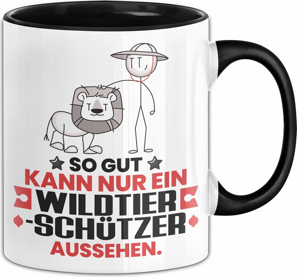 Wildtierschützer Geschenk Tasse So Gut Kann Nur Ein Wildtierschützer Aussehen Geschenkidee Kaffee-Becher (Schwarz)